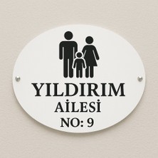 Outdoor One Kişiye Özel Pleksi Kapı İsimliği | Yazılı Pleksi Apartman & Site Tabelası 20 cm