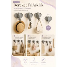 Morbella Dekoratif Bereket Fil Askılık Çok Amaçlı 3'lü Takım
