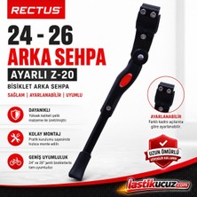 Rectus Bisiklet Alüminyum 24- 26 Jant Uyumlu Arka Sehpa [ayak] Ayarlı Z-20 Siyah