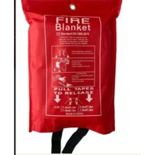 Ayes Yangın Fiberglass Cam Elyafından Imal Yangın Battaniyesi Fire Blanket-Cepli Model 150X180