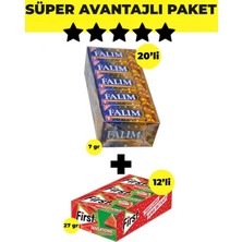 Falım Karışık Meyve Aromalı Sakız (5'li x 20 Adet)- First Sensations Karpuz Aromalı Sakız (27GR x 12 Adet)