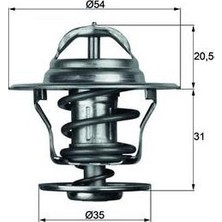 Mahle 056121113D Termostat 75°c Vag 80 100 A6 Cad1 Go1-3-4 Jet1-2 Pas Po2 T4 79-03 MHB-TX1375D Adettir