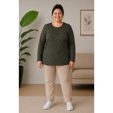 Mutlu City Büyük Beden Anne Penye Bluz 4805