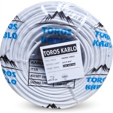 Toros Kablo Ttr 3 x 1.5mm Cca Kablo H05 W-F Beyaz 100 Metre