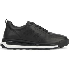 Ziya, Erkek Hakiki Deri Sneaker 1631053Z1763 Siyah