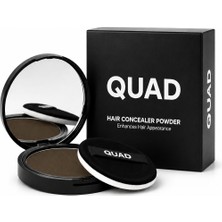 Quad Koyu Kahve/koyu Kumral Saç & Sakal Toz Kapatıcı Dolgunlaştırıcı Pudra – Doğal Topik Etki 10GR