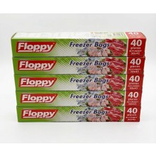 Şeylişeyler - Floppy Büyük Boy Buzdolabı Poşeti 40X50 cm Kilitsiz - 5 Paket (200 Adet)