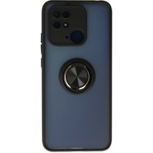 SBN - Store Mey Ithalat®   Redmi 10C Kılıf Montreal Yüzüklü Silikon Kapak - Siyah