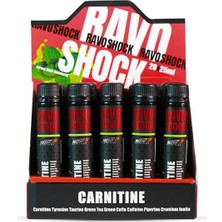 Nowup Nutrition Ravo Shock Liquid L-Carnitine – 20 x 25 ml | Carnitine + Caffeine + Yeşil Çay & Mentol – 20 Shot