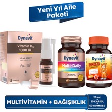 Dynavit Multidaily + Immukid + Vitamin D3 1000 Iu (25MCG) – Yeni Yıl Aile Paketi