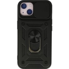 SBN - Store Mey Ithalat®   iPhone 15 Kılıf Pars Lens Yüzüklü Silikon - Siyah
