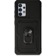 SBN - Store Mey Ithalat®  Samsung Galaxy A73 5g Kılıf Pars Lens Yüzüklü Silikon - Siyah