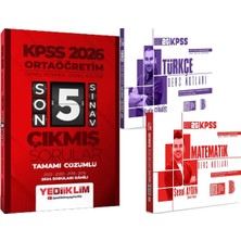 Yediiklim Yayınları 2026 Kpss Türkçe Matematik Ders Notları - 2026 Ortaöğretim Son 5 Sınav Çıkmış Sorular