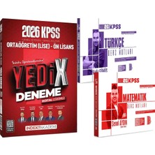 İndeks Akademi Yayıncılık 2026 Kpss Türkçe Matematik Ders Notları - 2026 Kpss Lise Ortaöğretim Ön Lisans Yedix 7 Deneme