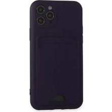 SBN - Store Mey Ithalat®   iPhone 11 Pro Kılıf Kelvin Kartvizitli Silikon - Derin Mor