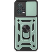 SBN - Store Mey Ithalat®   Redmi Note 12 5g Kılıf Pars Lens Yüzüklü Silikon - Yeşil