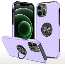 SBN - Store Mey Ithalat®  iPhone 12 Pro Kılıf Elit Yüzüklü Kapak - Mor