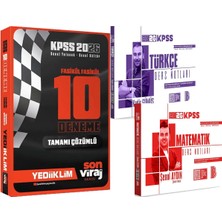 Yediiklim Yayınları 2026 Kpss Türkçe Matematik Ders Notları - 2026 Kpss Son Viraj Serisi Çözümlü 10 Fasikül Deneme