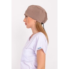 Nur Medikal Giyim Unisex Düz Vizon Hemşire Doktor Aşçı Hastane Saç Bonesi