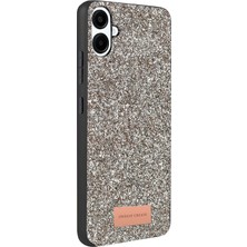SBN - Store Mey Ithalat®  Samsung Galaxy A07 4g Bright Simli Kapak - Gümüş