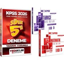 Yediiklim Yayınları 2026 Kpss Türkçe Matematik Ders Notları - 2026 Kpss Çözümlü Süper 5li Deneme