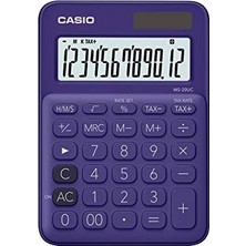 MS-20UC-PL-N-DC Casio Mini Masa Hesap Makinesi, Mor