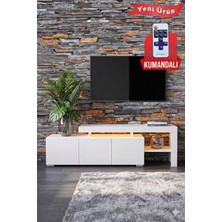 PlatinReyon Luma LED Işıklı Tv Ünitesi 160 cm - Modern Tv Sehpası