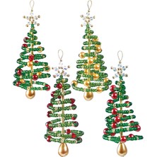 Solıd Oak Boncuklu Süs Kiti, Noel Ağacı 4 Yapar
