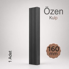Badem10 Özen 160 mm 16 cm Çizgili Mat Siyah Metal Mobilya Kulpu Uzun Çekmece Dolap Kapak Mutfak Dolabı Kulbu