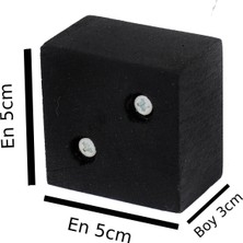 X-Perk Masa Sandalye Koltuk Sehpa Kanepe Ünite Ayak Yükseltici Ağaç Takoz Boy 3 cm En 5x5 cm Siyah