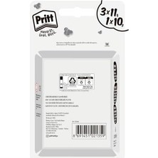 Stick Yapıştırıcı, 3+1 Simli ve Güvenli El Işi Yapıştırıcısı, Hızlı ve Pratik Yapıştıran Okul ve Ofis Malzemesi, 3X11G+1X10G Pritt Stick Yapıştırıcı Pembe