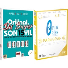 Yediiklim Yayınları 345 - Paragraf Sıfır Risk - 2026 Orijinal Dil Bilgisi Son 15 Yıl Çıkmış Sorular