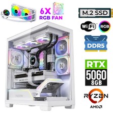 Xaser Clove X20 Ryzen 7 5700X 32GB Ram 1tb M.2 Nvme SSD 8gb RTX5060 Sıvı Soğutmalı Oyuncu Bilgisayarı