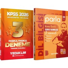 Yediiklim Yayınları Parla Dil Bilgisi Konu Özetli Soru Bankası - 2026 Ortaöğretim-Önlisans 3 Yıldız Fasikül Deneme