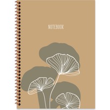Keskin Color Keskin 17X24 Kareli Spiralli Sert Kapak La Plume Flora Defter - Siyah