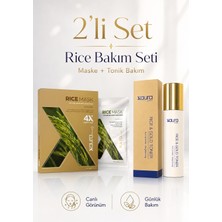 Xaura Global Rice Mask 4’lü Paket ve Rice & Gold Toner 2’li Cilt Bakım Seti