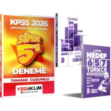 Yediiklim Yayınları 2026 Kpss Türkçe Soru ve Deneme Seti - 2026 Kpss Ortaöğretim-Önlisans Çözümlü Süper 5 Deneme