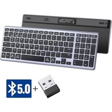 Kablosuz Ultra Ince Sessiz Bluetooth Türkçe Q Klavye, Siyah, 15258TR