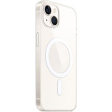 Kzn Tech iPhone 14 Uyumlu Magesafe Destekli Sert Mika Şeffaf Sararmaz Kılıf