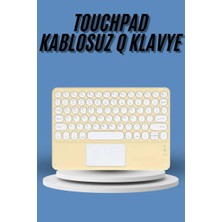 Epilons Touchpad Tüm Cihazlara Uyumlu Bluetooth Klavye Touchpad Slim Kablosuz Wifi Q Klavye