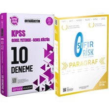 Pegem Akademi Yayıncılık 345 - Paragraf Sıfır Risk - 2026 Kpss Ortaöğretim 10 Deneme