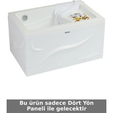 Waterway Perry Oturmalı Mini Dikdörtgen Küvet 110X70 H:55 Gövde+Metal Ayak+Dört Yön Panel