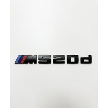 İdeal Aksesuar Bmw M520D Bagaj Yazısı Siyah Renk - Bmw M520D Trunk Emblem Black Color