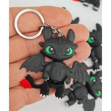Bukalemun Shop Eklemli Toothless Anahtarlık Çanta Süsü Charm