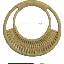 Marifet Dükkan Ay Model 17 cm Bambu Çanta Sapı / 2 Adet