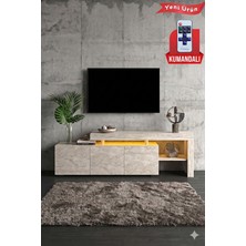 PlatinReyon Luma LED Işıklı Tv Ünitesi 160 cm - Modern Tv Sehpası