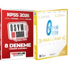 Yediiklim Yayınları 345 - Paragraf Sıfır Risk - 2026 Kpss Ösym Ne Sorar Çözümlü Fasikül 8 Deneme