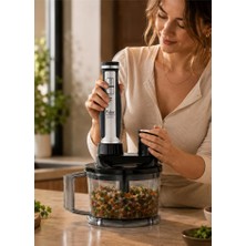 Fakir Multi Blend 1700 W Siyah El Blender Seti, Doğrayıcı, Çırpıcı, Rende ve Dilimleme Aparatlı