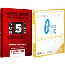 Yediiklim Yayınları 345 - Paragraf Sıfır Risk - 2026 Ortaöğretim Son 5 Sınav Çıkmış Sorular