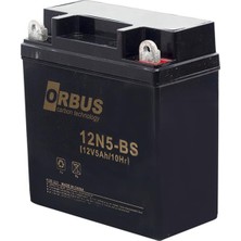 Sepetopia Orbus 12V 5AH Elektrikli Karbon Bisiklet Aküsü 12N5-BS